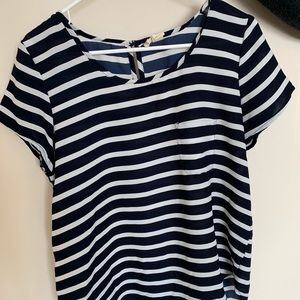 Janda Brand striped navy and white shirt